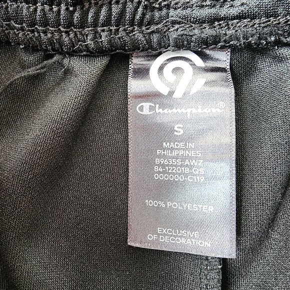Men's Champion Straight Leg Black Athletic Pants Joggers Elastic Waist Sz. Small - Picture 2 of 11